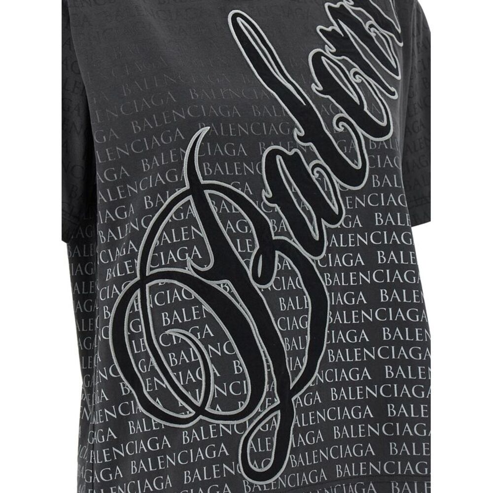 Balenciaga Women's Cursive T-Shirt - Picture 4 of 4